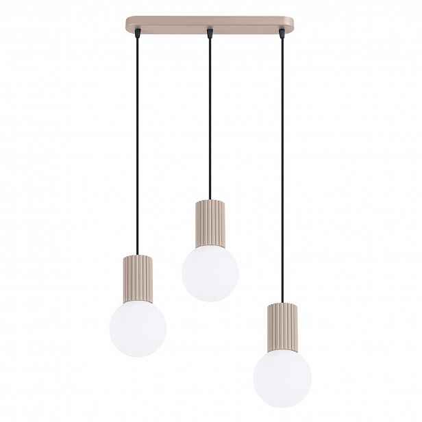 Závěsná lampa Halo 3L taupe Stropní osvětlení 3 kašmírové koule Sollux