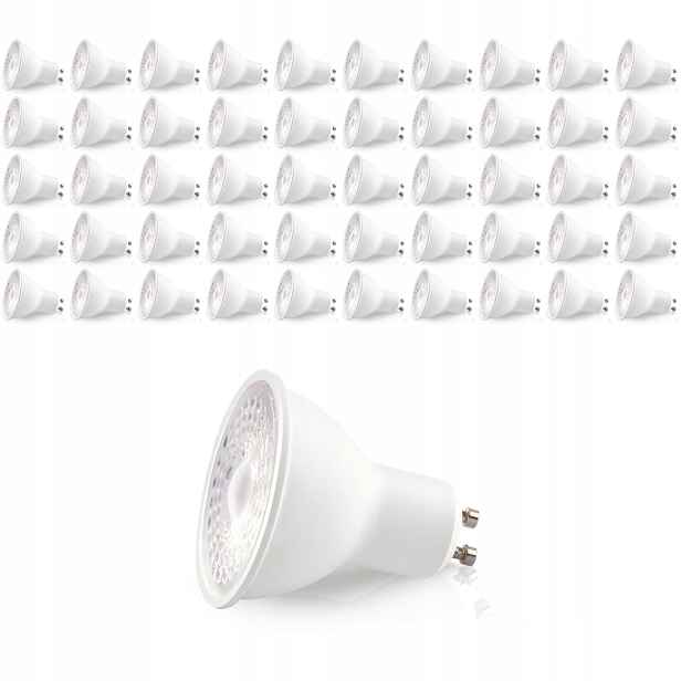 50x Led žárovka 5W GU10 4000K Neutrální Premium Dioda Samsung Lls Komplet