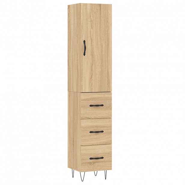 vidaXL Skříň highboard dub sonoma 34,5 x 34 x 180 cm kompozitní dřevo