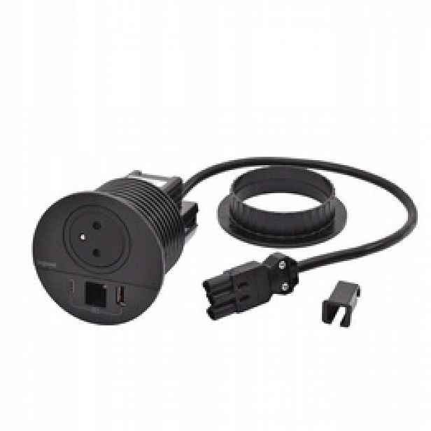 Nábytková zásuvka 2P+Z/USB A+C/RJ45 Bílá 654701