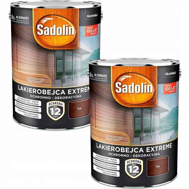 Set Sadolin Lakobejca 2x4,5L Extreme Na Dřevo Tek 9L