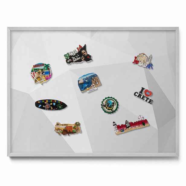 TULUP MAGNETICKÁ TABULE 80x60 cm stříbrný rám – Pravidelný ornamentální vzor