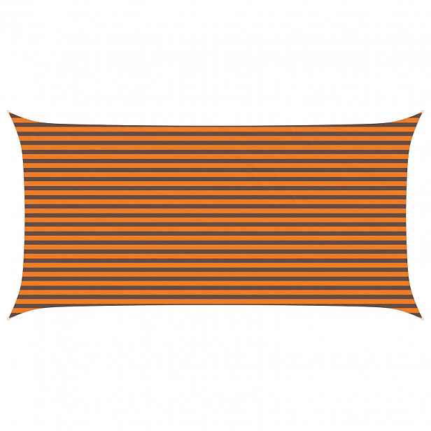 vidaXL Sluneční plachta Oranžová a hnědá 3 x 6 m 100% polyester Oxford