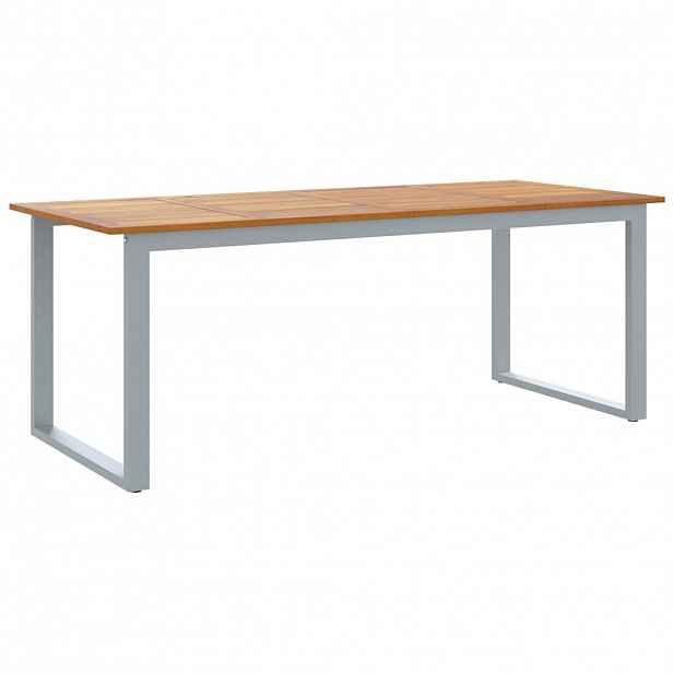 vidaXL Zahradní stůl Šedá 200 x 90 x 75 cm Masivní akátové dřevo