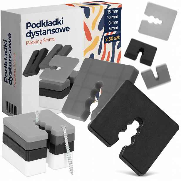 200x Distanční podložky 5-15 mm Dystanse Vyrovnávací klíny šroubů Oki 8W