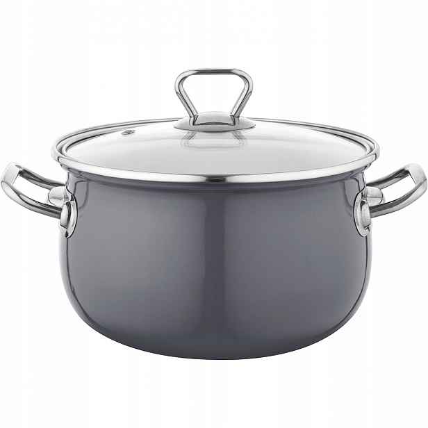 Hrnec s indukční poklicí, plyn 2,8 l, 18 cm Smalt Pleszew