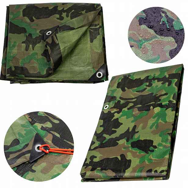 Kamuflážní plachta 5x8 Tarp Plachta Biwaková