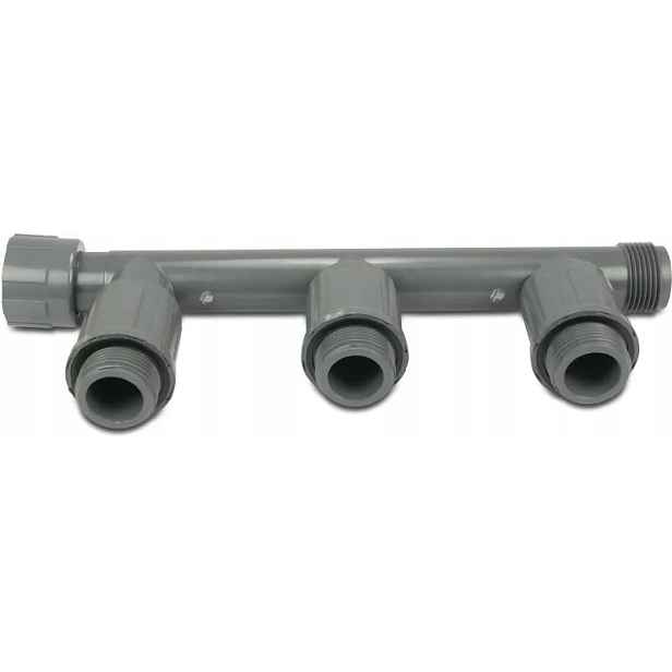 Rain Bird Kolektor Pvc 1" matice Gw x Gz 10,5bar šedý 4 skupiny RB1301-410