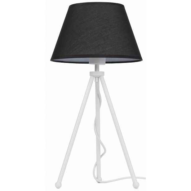 Stojací lampa Neptun Mini bílá s černým stínítkem Karo