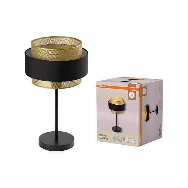 Stolní lampa E27 Dekorativní černá Zlatá Decor Osram
