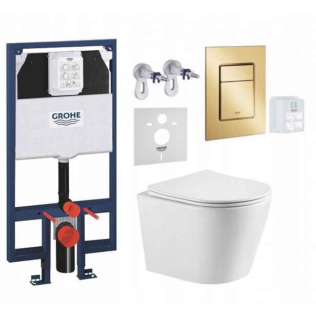 7v1 Wc Set, Stelaz Grohe Slim Wc Mísa Imprese Tornado, Tlačítko