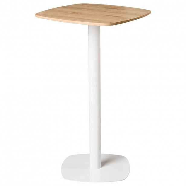 Beliani VYSOKÝ STŮL Světle hnědý/Bílý 60/60 cm Morella