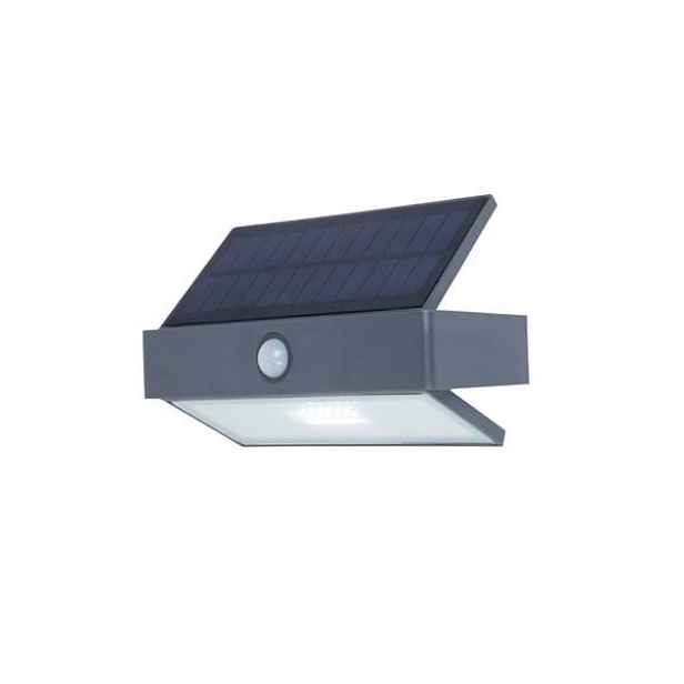 Fasádní Led lampa Venkovní nástěnné svítidlo Arrow Šedá Lutec Solar IP44