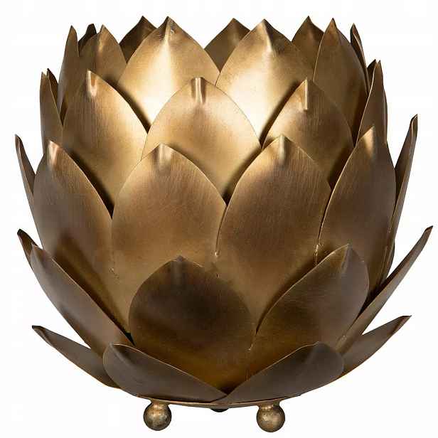 Obal Na Květináč Zlatý 17 cm květina šiška loft retro na parapet květiny