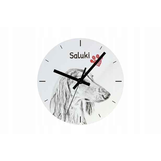 Perský chrt, Saluki hodiny se psem, závěsné a stojící, personalizace fotografií