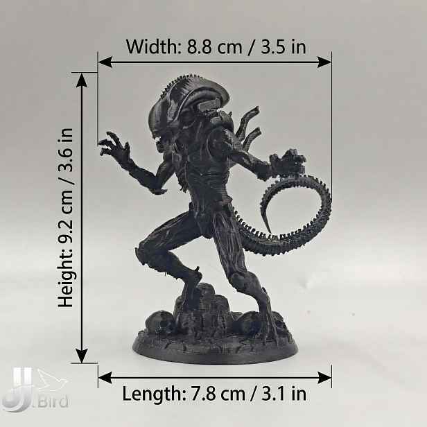TEMU 1 ks sběratelská figurka mimozemské bytosti, soška temné fantasy příšery, dekorativní ornament do pracovny, , na pracovní stůl, výjimečná