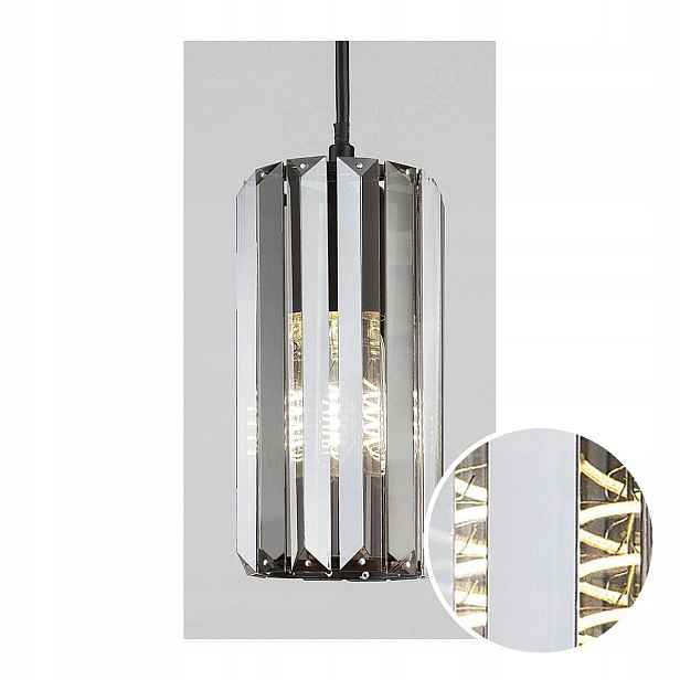 Závěsná lampa Lustr Zwis Černá 1xE27 40W Regulace výšky Rabalux
