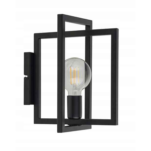 Geometrická loftová nástěnná lampa ozdobná černá do obývacího pokoje jídelny Sigma