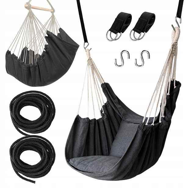 Houpačka Závěsné Křeslo Brazilské Křeslo Boho Hamak +2 Polštáře