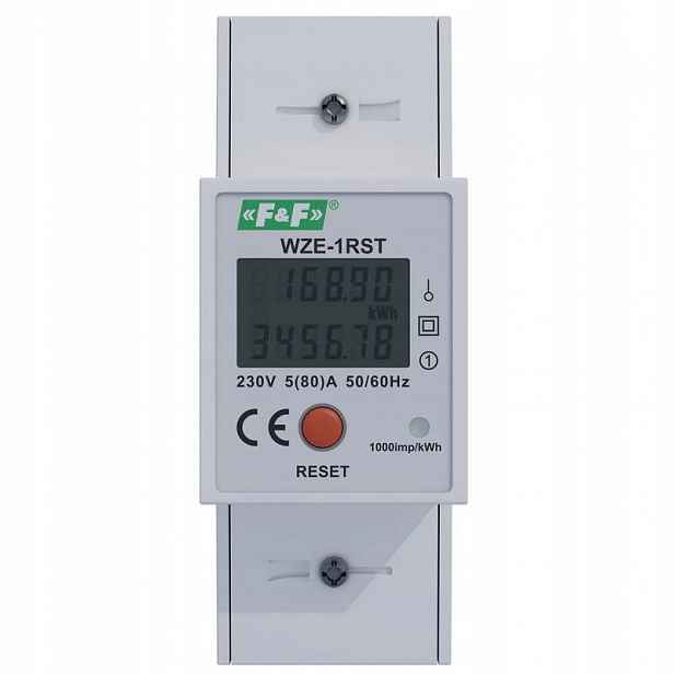 Jednofázový elektroměr WZE-1RST reset