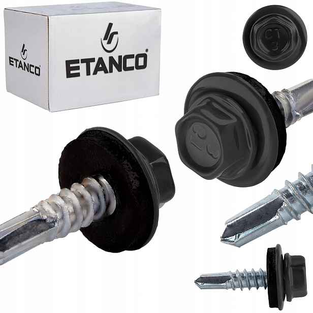 Samovrtné šrouby do oceli a kovu Etanco GT5 5,5x25mm Ral 7022 250 ks