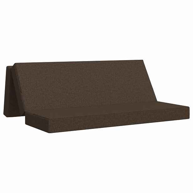 vidaXL Skládací pohovka postel 200 x 180 x 15 cm Taupe