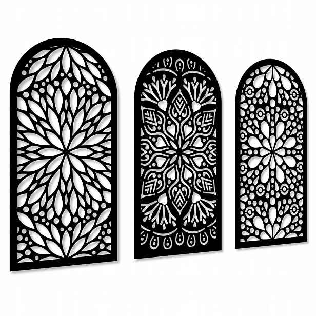 Dřevěný Ornament Nástěnná Dekorace Ažurový Obraz Obrazy Do Obývacího Pokoje Triptych