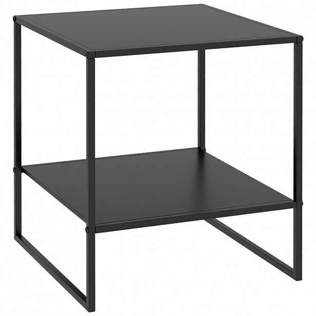 HOMCOM POMOCNÝ STOLEK v industriálním designu, černý, 40/40/45 cm