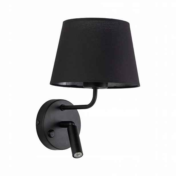 Nástěnné svítidlo s reflektorem a vypínačem Maja Black 11392 Tk Lighting