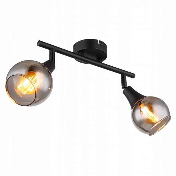 Stropní reflektorová lampa Spot Černá 2 zdroje E14 40W Globo Lighting