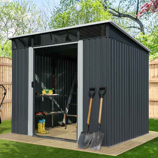 Zahradní domek BestBerg ZDSL-6A / 6,6 m² / 238 x 279 x 203 cm / šedá
