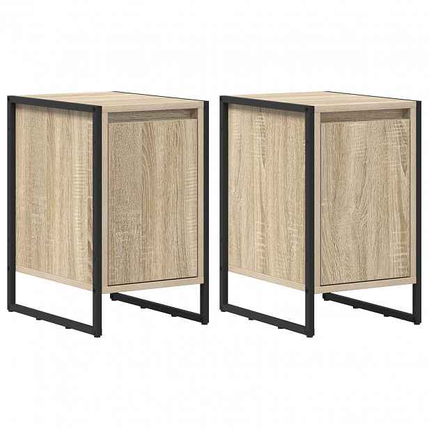 vidaXL Noční stolek 2 ks Dub sonoma 39,5 x 30 x 50 cm Kompozitní dřevo