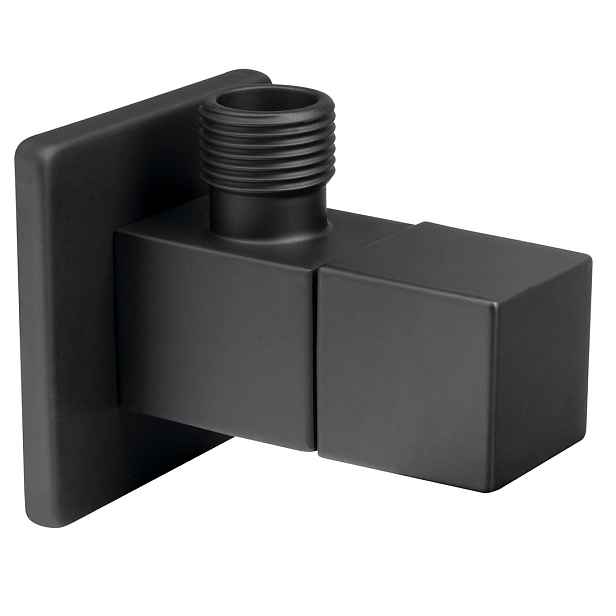 Aqualine Rohový kulový ventil 1/2"x3/8", hranatý, černá mat