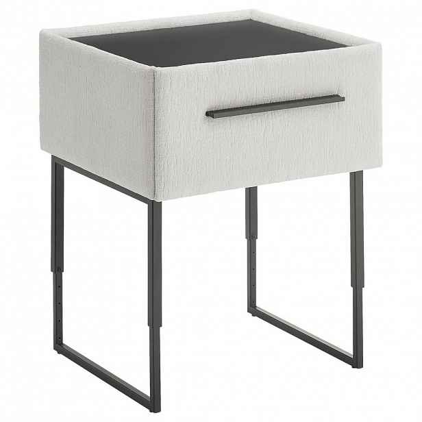 Dieter Knoll NOČNÍ STOLEK, smrk, borovice, krémová, 64,3/45,5-61,5/45,9 cm