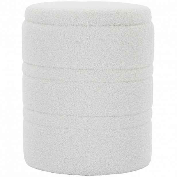 HOMCOM ÚLOŽNÁ stolička ze šerpy (70% polyester, bílá)