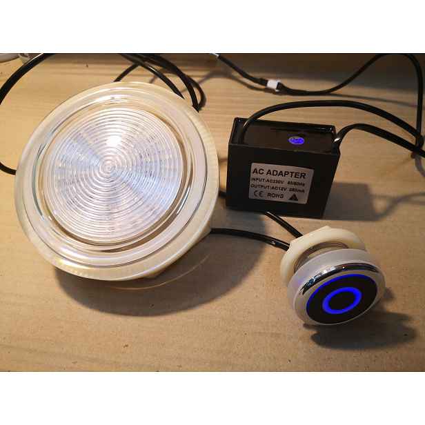 Led podvodní lampa 12 cm vířivá vana bazén 8 barev