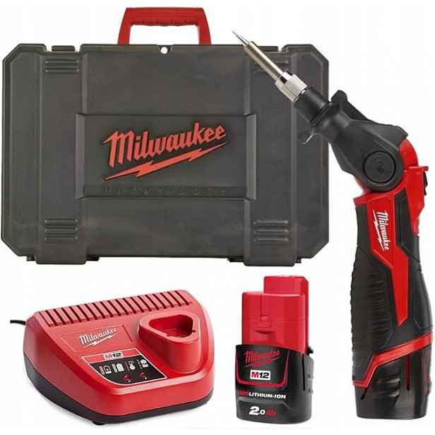 Páječka Milwaukee M12 SI-201C 12V 400°C Sada s 2Ah baterií