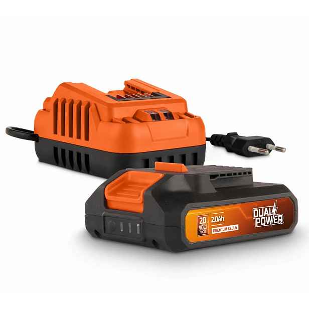 PowerPlus POWDP90620 Nabíječka 20V/40V 2.0A plus Baterie 20V Li-ion 2,0