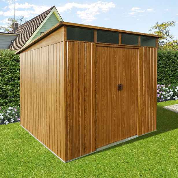 Zahradní domek BestBerg ZDSL-6D / 6,6 m² / 238 x 279 x 203 cm / dekor dřevo/hnědá
