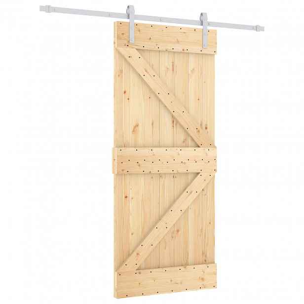 vidaXL Posuvné dveře 90 x 210 cm Masivní borovicové dřevo