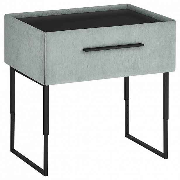 Dieter Knoll NOČNÍ STOLEK, smrk, borovice, světle modrá, 64,3/45,5-61,5/45,9 cm