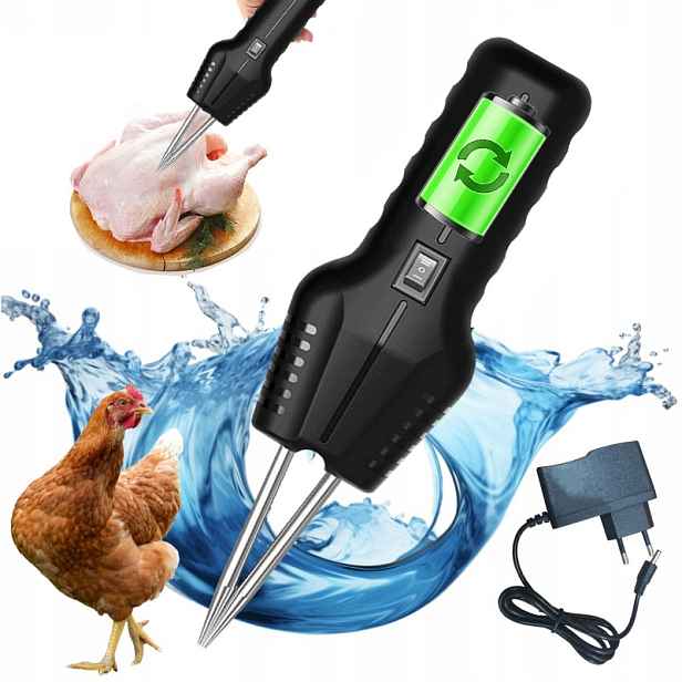 Skubarka na drůbež akumulátorová ruční mašinka na peří kuřat 950W