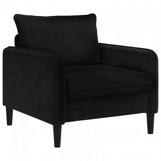 vidaXL XL křeslo Černá Samet