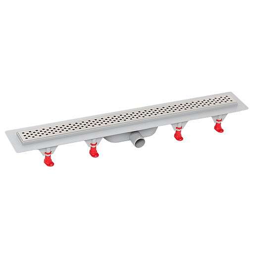 Sprchový žlab S-Line Multi 90 cm plast chrom lesk čtverečky ZLAB90