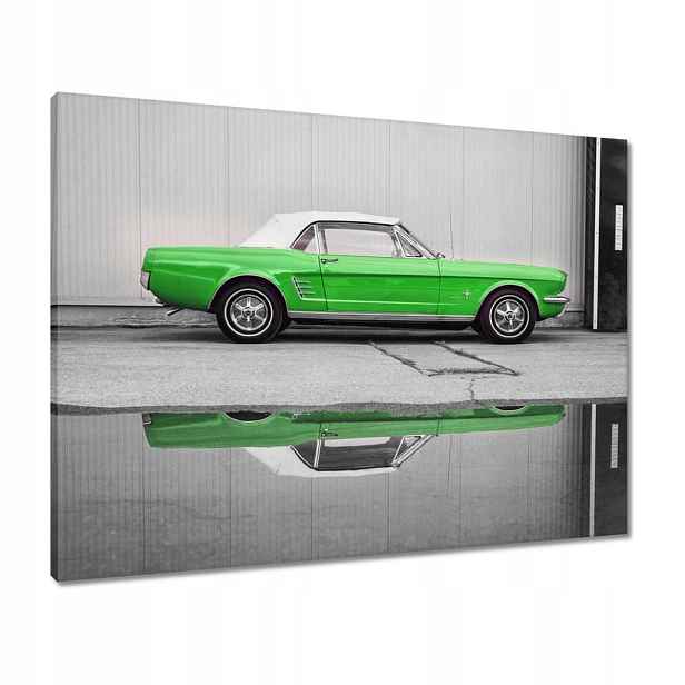 Obrazy 80x60 Zelený Ford Mustang Usa