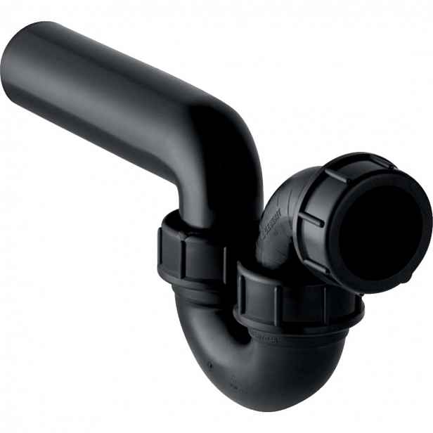 Geberit - Zápachová uzávěrka pro dřez, se svěrným šroubením, přívod/vývod vodorovný, d 56 mm, d1 56 mm 152.046.16.1