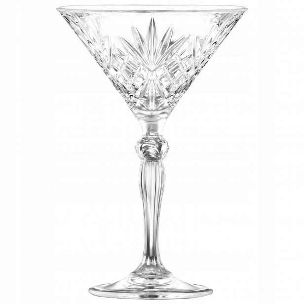 Křišťálové skleničky na martini drinky Rcr Melodia Martini 210 ml 6 ks