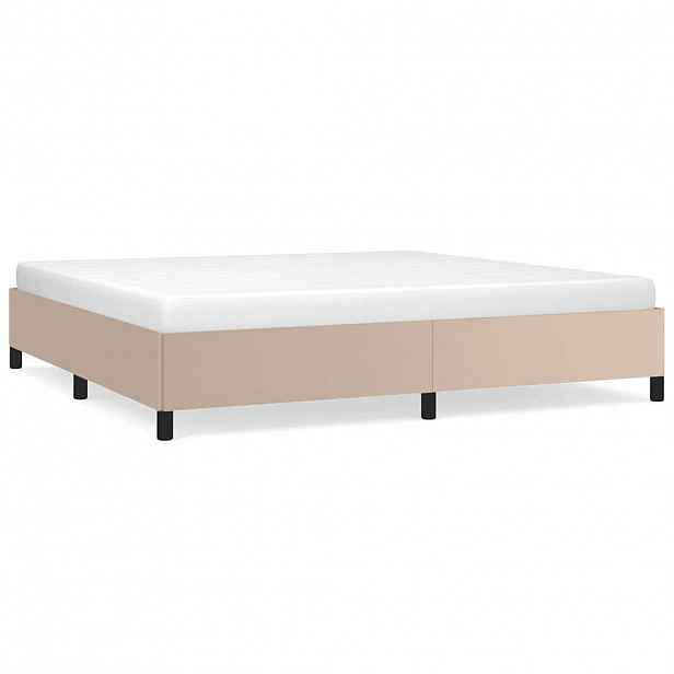 vidaXL Rám postele bez matrace cappuccino 200x200 cm umělá kůže