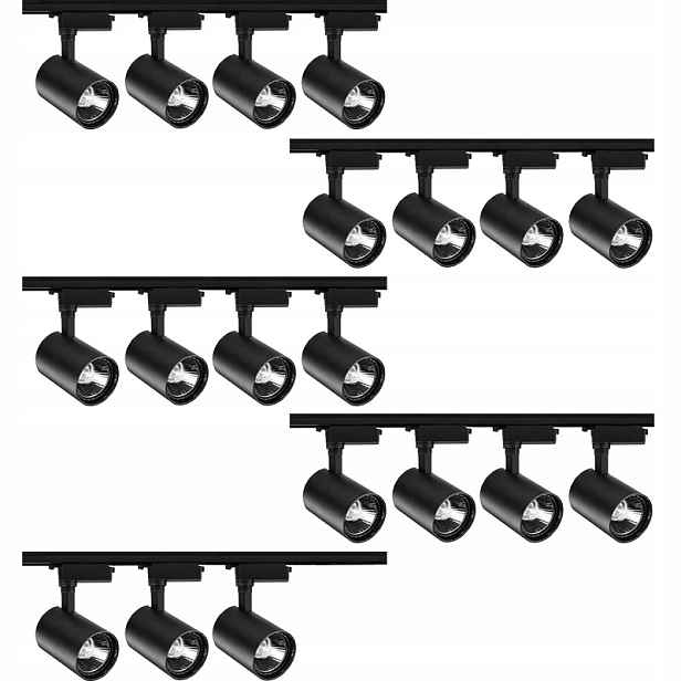 19 X Kolejnicový Reflektor Led Lampa Systém Kolejnicového Osvětlení Kolejnicový Kabel
