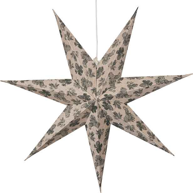 Papírová hvězda průměr 60 cm Star Trading Cotton - zelená